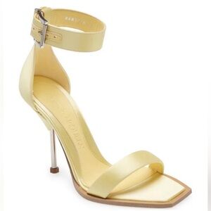 Alexander McQueen Ankle Strap Sandal Pale Yellow